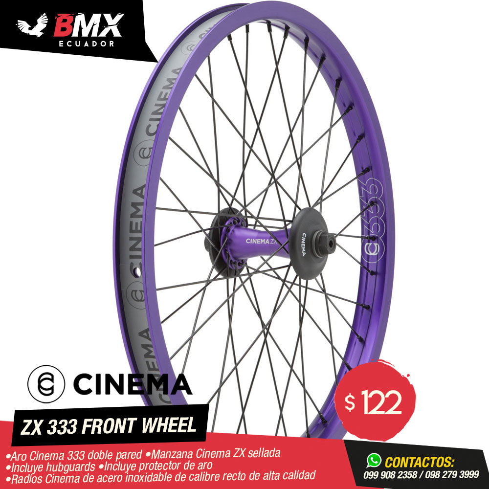 Bmx Cinema Zx Cassette Wheel Cinema ZX Front Wheel Black