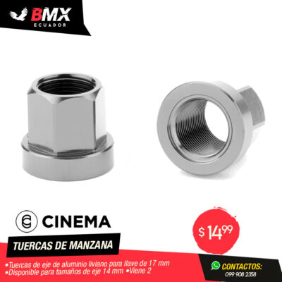 TUERCAS DE MANZANA CINEMA CROMADA