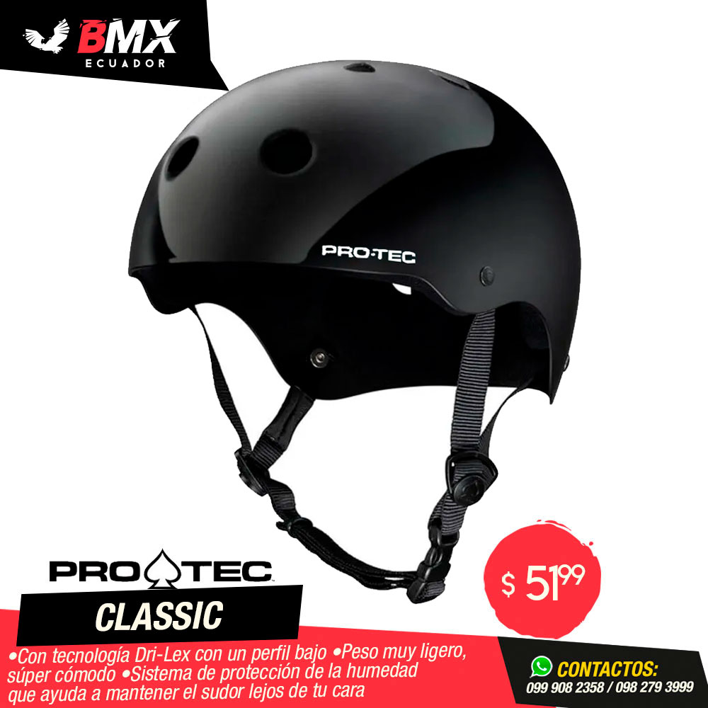CASCO PRO-TEC “CLASSIC” NEGRO GLOSS