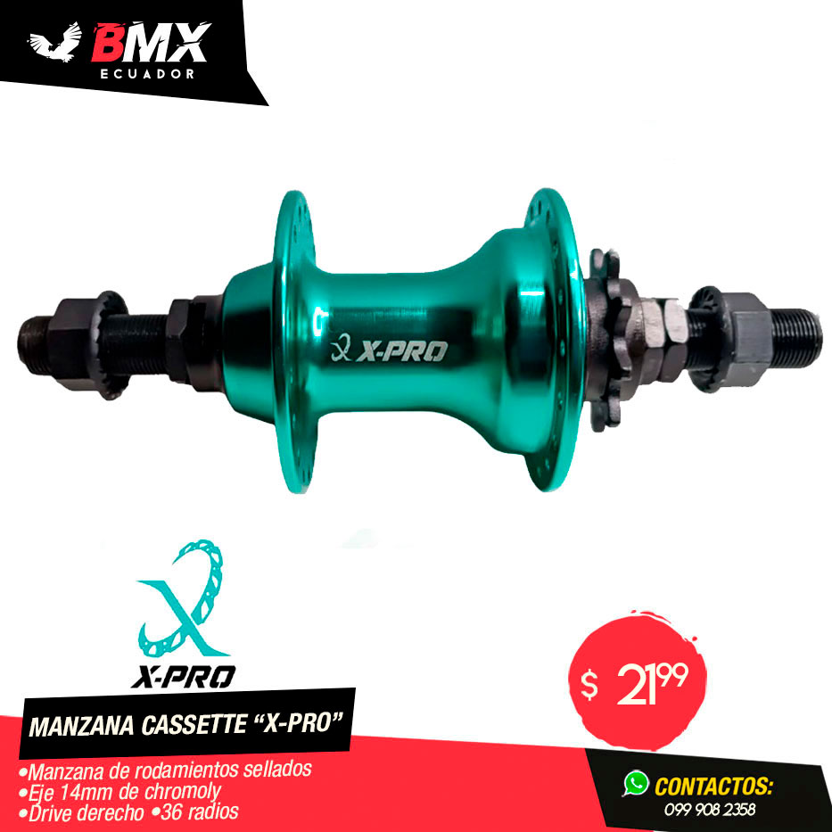 MANZANA CASSETTE X-PRO VERDE