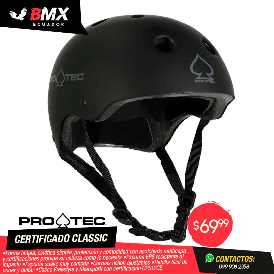 CASCO PRO-TEC “CERTIFICADO CLASSIC” MATE BLACK