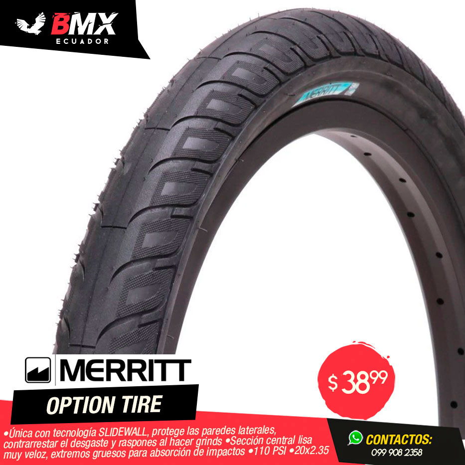 LLANTA MERRITT “OPTION TIRE” NEGRA