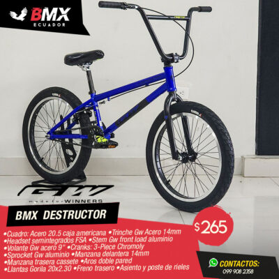 BICICLETA BMX GW "DESTRUCTOR" AZUL