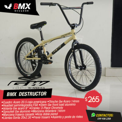 BICICLETA BMX GW «DESTRUCTOR» BEIGE