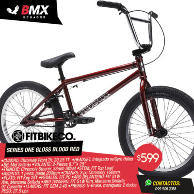 BICICLETA FIT BIKE CO SERIES ONE GLOSS BLOOD RED 20.25 TT