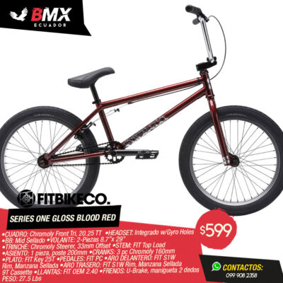 BICICLETA FIT BIKE CO SERIES ONE GLOSS BLOOD RED 20.25 TT