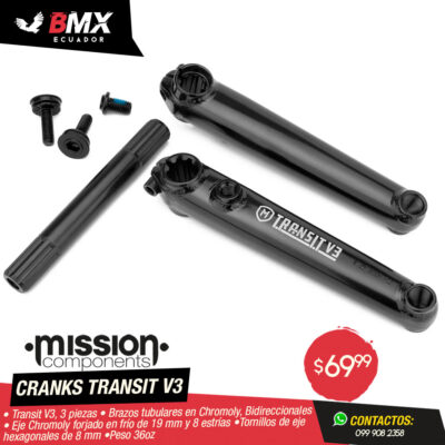 CRANKS MISSION TRANSIT V3 NEGROS